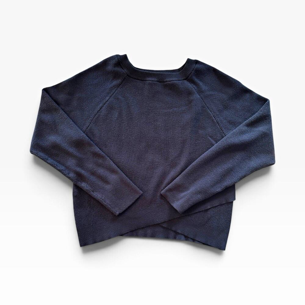 HEYTON Women’s Large Black Knit Sweater Raglan Sleeve Side Slit Pullover